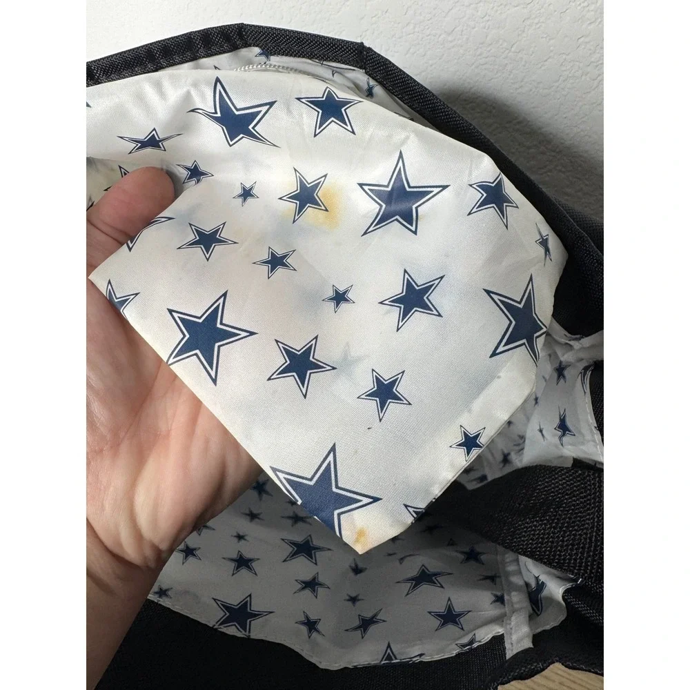 Dallas Cowboys Messenger Bag Black Nylon NFL Star Logo Crossbody Travel Bag
